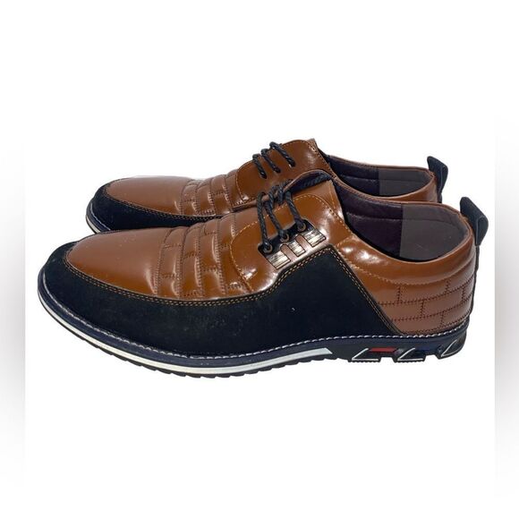 GATSBY Men’s Sz 15 AA Black Suede Brown Leather Oxford Orthopedic Loafer Shoes - Picture 4 of 8